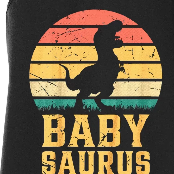 Baby Saurus Newborn Baby Dino Baby Dinosaur Babysaurus Women's Racerback Tank