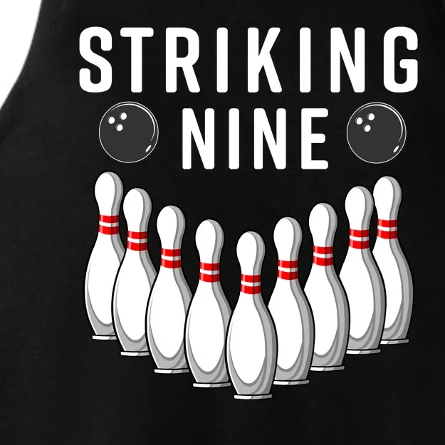 Bowling Striking Nine Ladies Tri-Blend Wicking Tank