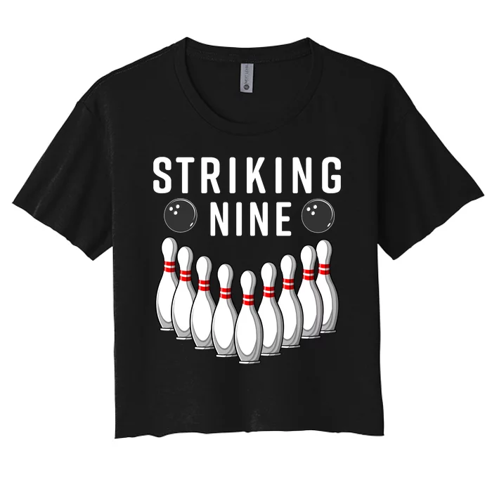 Bowling Striking Nine Women's Crop Top Tee