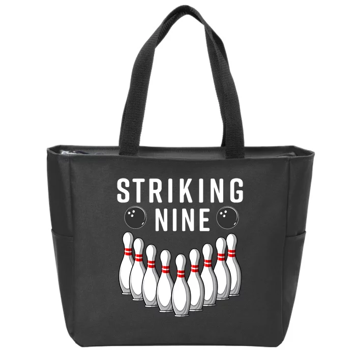 Bowling Striking Nine Zip Tote Bag