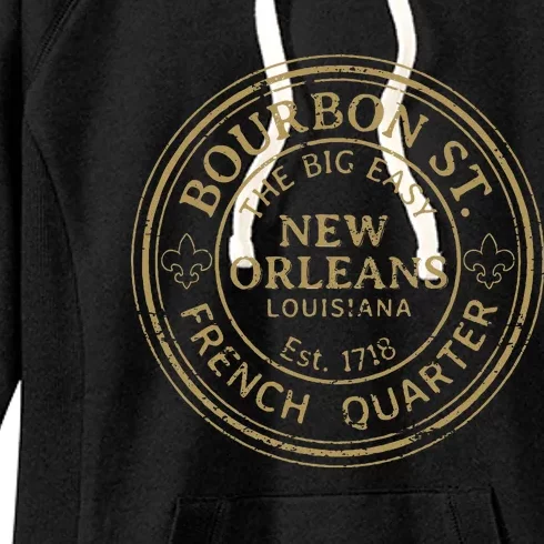 Bourbon Street New Orleans French Quarter Women's Fleece Hoodie