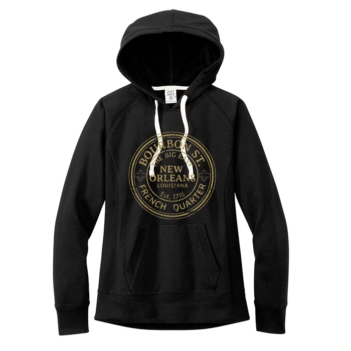 Bourbon Street New Orleans French Quarter Women's Fleece Hoodie