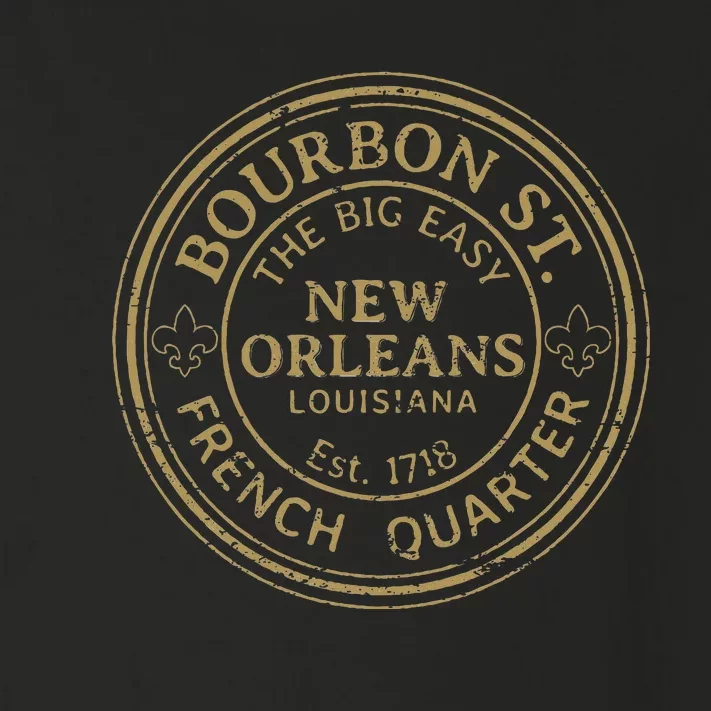 Bourbon Street New Orleans French Quarter Distressed Toddler Long Sleeve Shirt