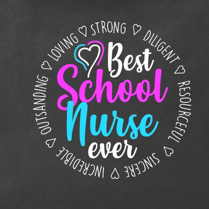 Best School Nurse Ever Appreciation Gift Zip Tote Bag