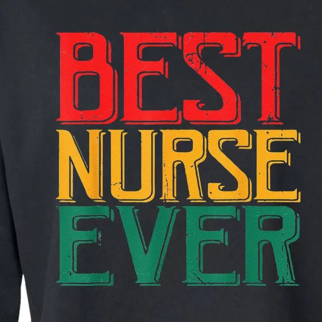 Black Strong Nurse Afro Love Melanin African American Cropped Pullover Crew