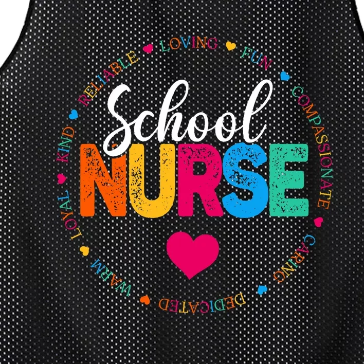 Best School Nurse Ever Appreciation Gift Mesh Reversible Basketball Jersey Tank