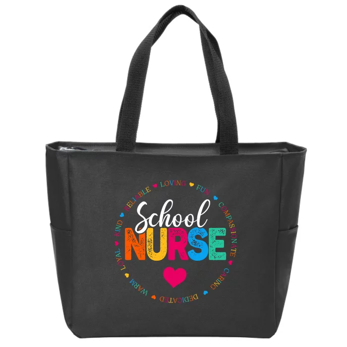 Best School Nurse Ever Appreciation Gift Zip Tote Bag