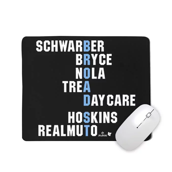 Broad St Names Philadelphia Baseball Mousepad