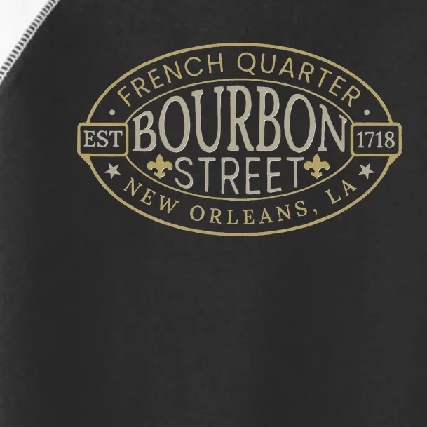 Bourbon Street New Orleans French Quarter Louisiana Est 1718 Toddler Fine Jersey T-Shirt