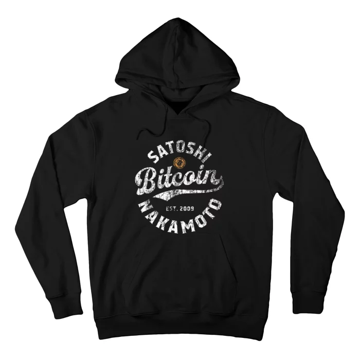 Bitcoin Satoshi Nakamoto Est 2009 Crypto Blockchain Wallet Hoodie