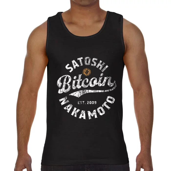 Bitcoin Satoshi Nakamoto Est 2009 Crypto Blockchain Wallet Comfort Colors® Tank Top