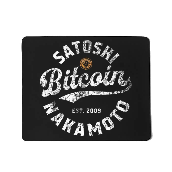 Bitcoin Satoshi Nakamoto Est 2009 Crypto Blockchain Wallet Mousepad