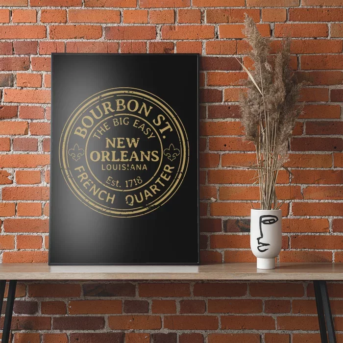 Bourbon Street New Orleans French Quarter Distressed Poster