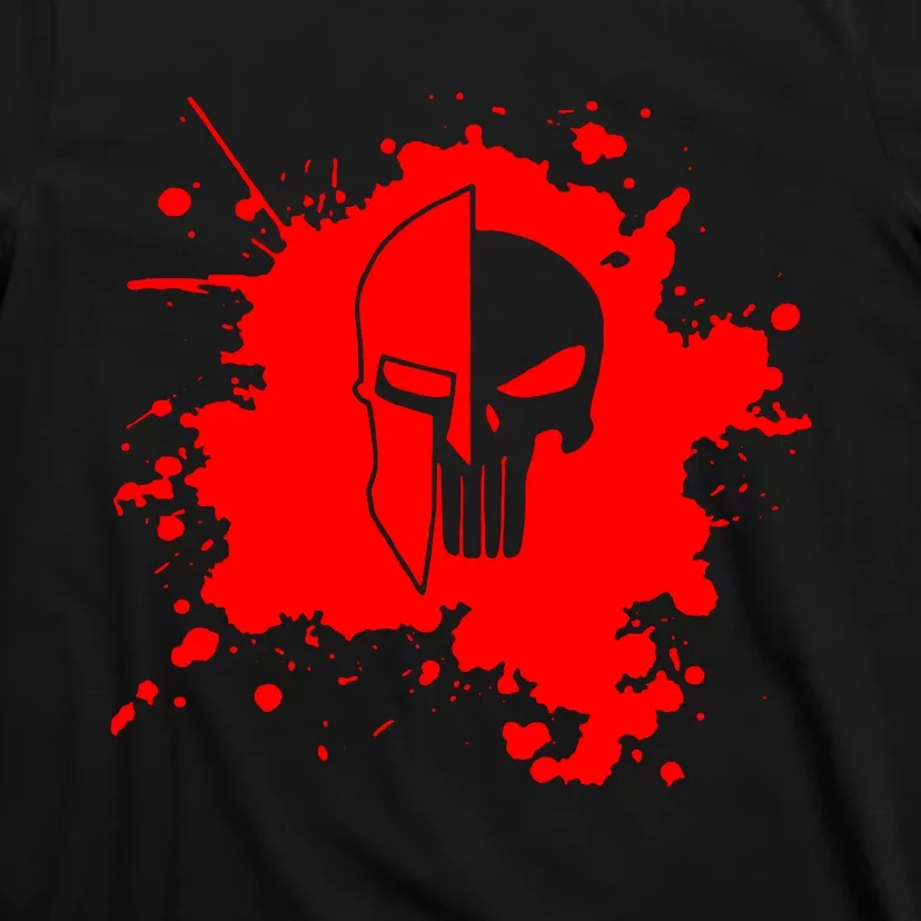 Blood Skull Of Spartan Gym Training Top T-Shirt