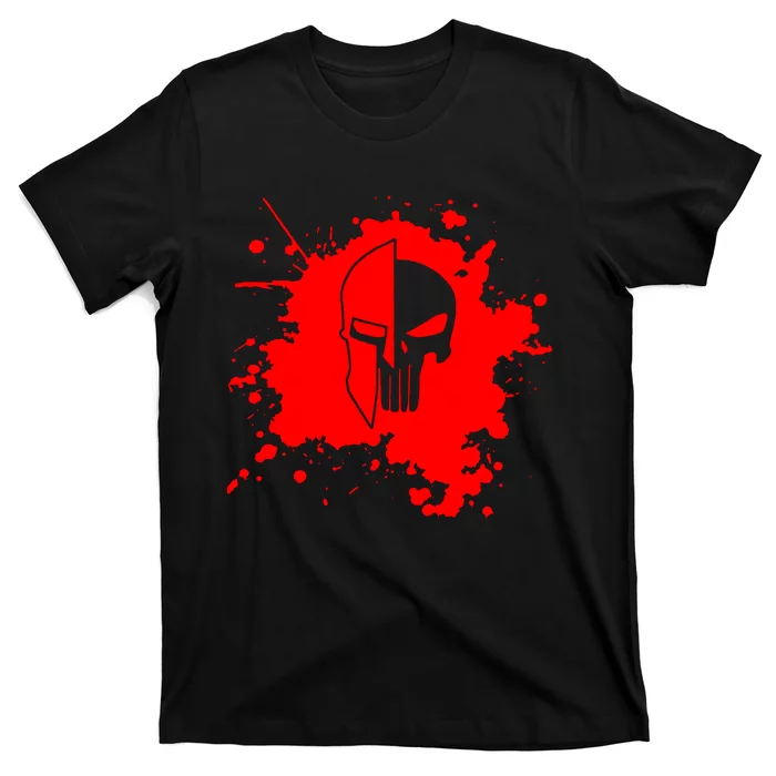 Blood Skull Of Spartan Gym Training Top T-Shirt