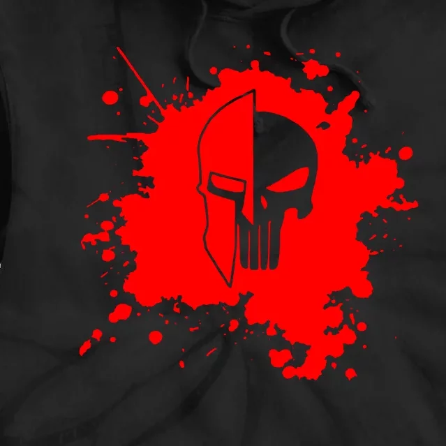 Blood Skull Of Spartan Gym Training Top Tie Dye Hoodie