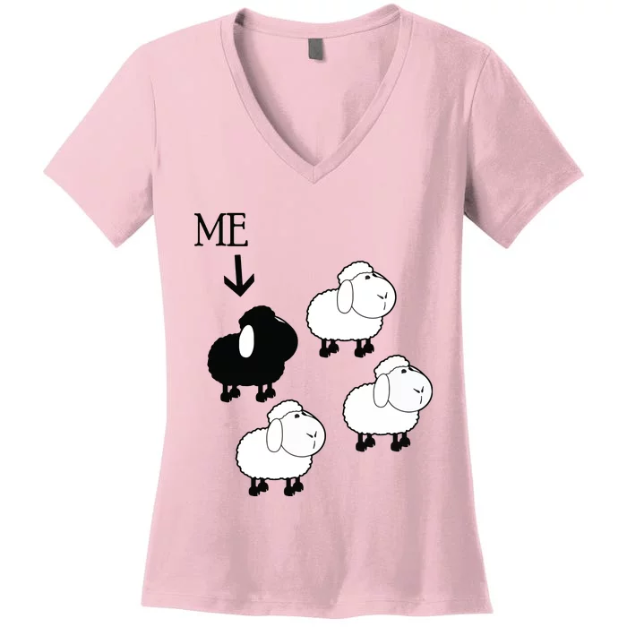 Black Sheepp Of The Family Women's V-Neck T-Shirt