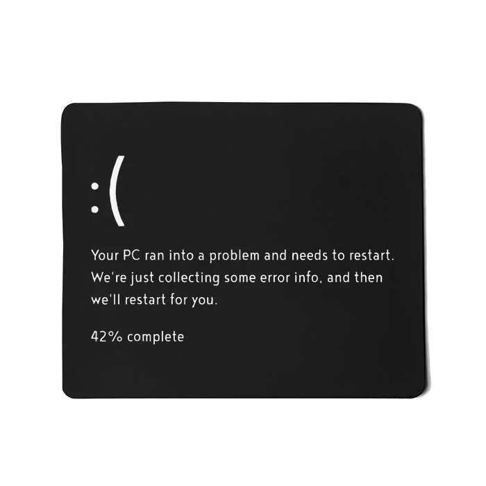 Blue Screen Of Death Bsod Crowdstrike It Outage Bug Meme Mousepad