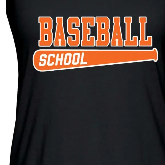 Baseball School Os Ladies Essential Flowy Tank