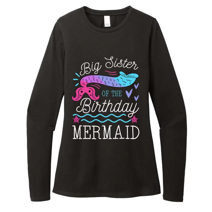 Big Sister Of The Birthday Mermaid Theme Family Bday Party Womens CVC Long Sleeve Shirt