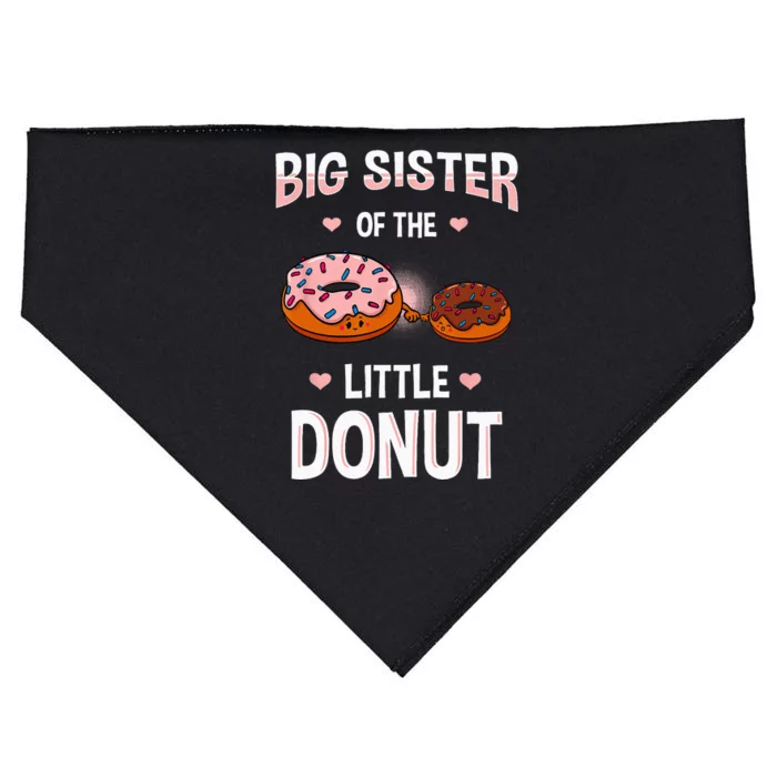 Big Sister Of The Little Donut Gender Reveal Announcement USA-Made Doggie Bandana