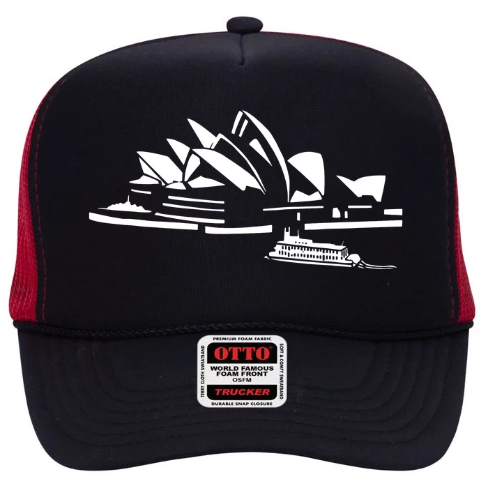 Beautiful Sydney Opera House Australia High Crown Mesh Trucker Hat