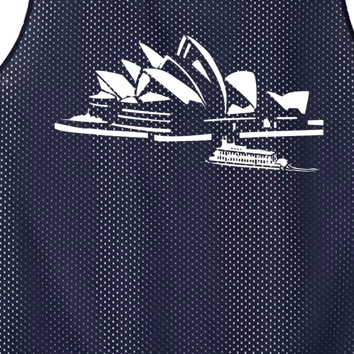 Beautiful Sydney Opera House Australia Mesh Reversible Basketball Jersey Tank