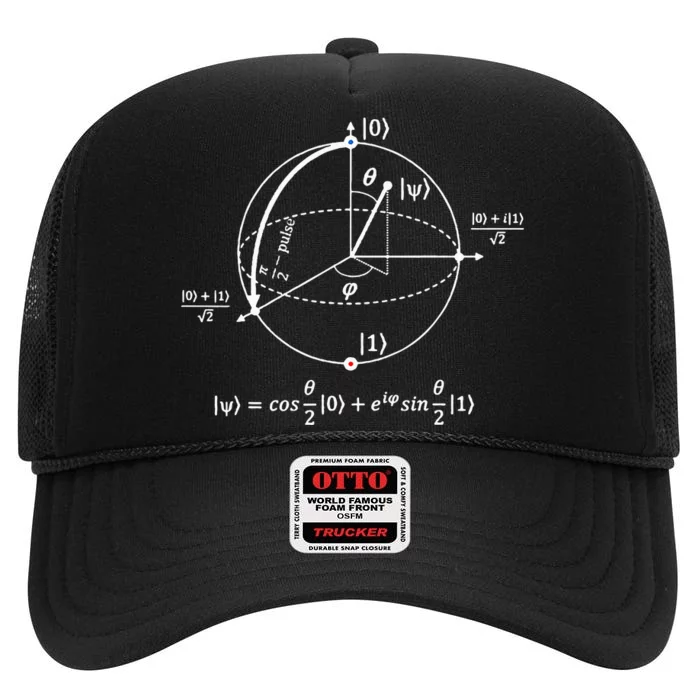 Bloch Sphere Of Quantum Information Physics And Science High Crown Mesh Trucker Hat