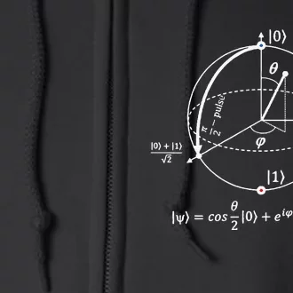 Bloch Sphere Of Quantum Information Physics And Science Full Zip Hoodie