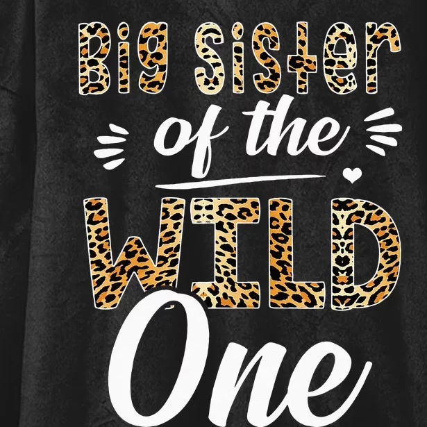 Big Sister Of The Wild One Zoo Themed 1st Birthday Party Hooded Wearable Blanket