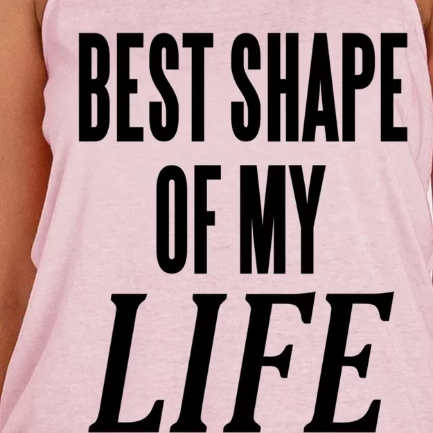 Best Shape Of My Life Workout Exercise Gym Cute Gift Women's Knotted Racerback Tank