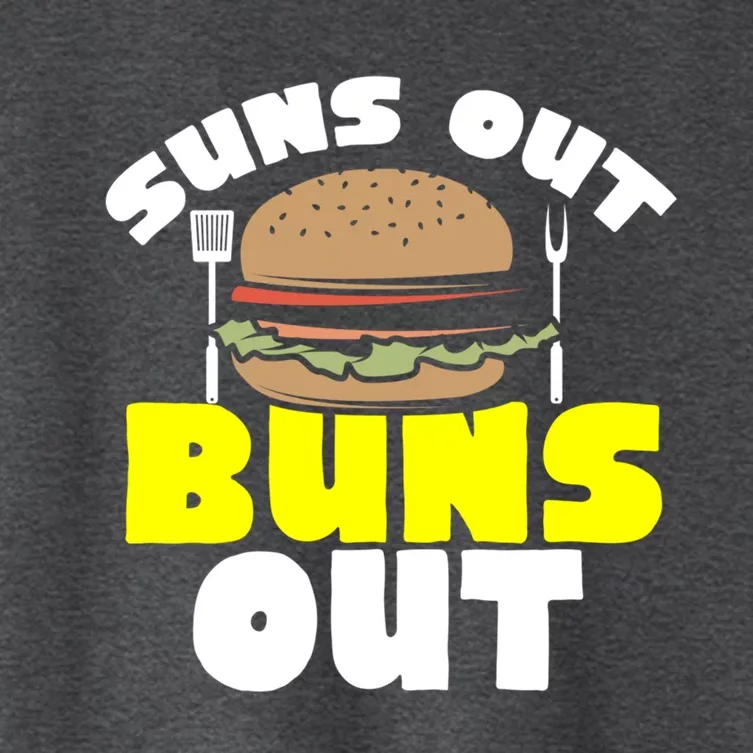 Barbeque Suns Out Buns Out Bbq Burger Barbeque Gift Women's Crop Top Tee