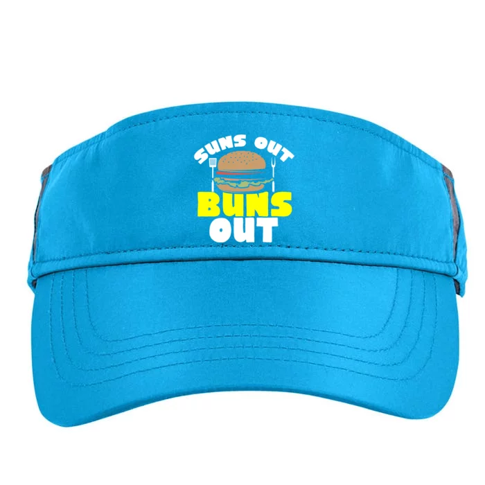 Barbeque Suns Out Buns Out Bbq Burger Barbeque Gift Adult Drive Performance Visor