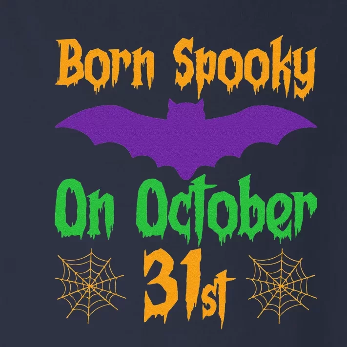 Born Spooky On October 31st Birthday Halloween Toddler Long Sleeve Shirt