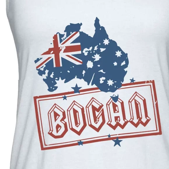 Bogan Stamp Of Approval Aussie Ladies Essential Flowy Tank