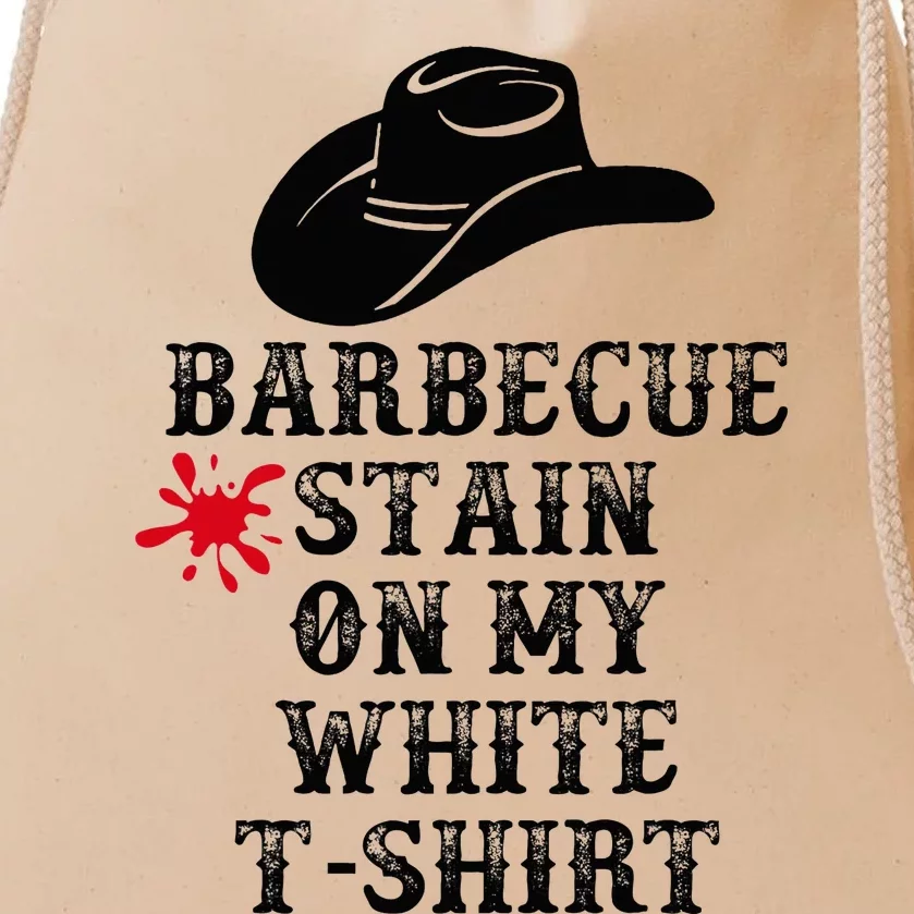 Barbecue Stain On My White Country Western Drawstring Bag