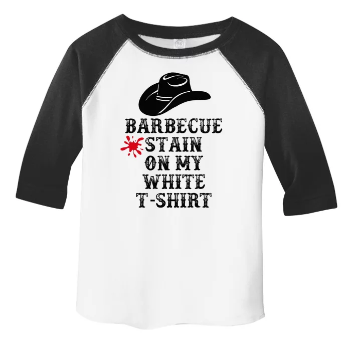 Barbecue Stain On My White Country Western Toddler Fine Jersey T-Shirt