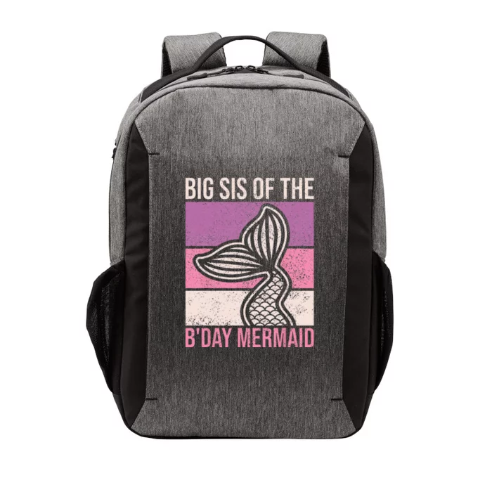 Big Sis Of The Birthday Mermaid Party Outfit Sister Mermaid Vector Backpack