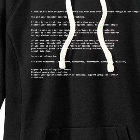 BSOD Computer Error Blue Screen Of Death Women's Fleece Hoodie