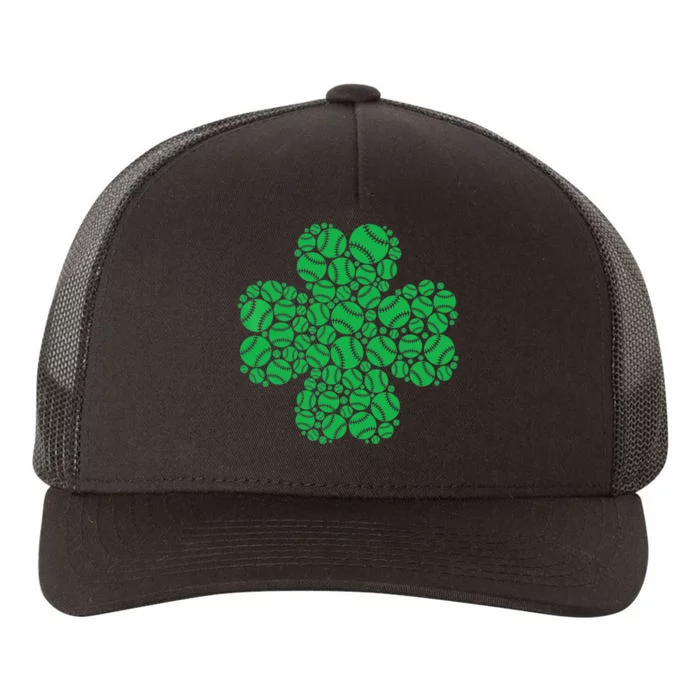 Baseball St Patrick's Day Four Leaf Clover Irish Boy Yupoong Adult 5-Panel Trucker Hat