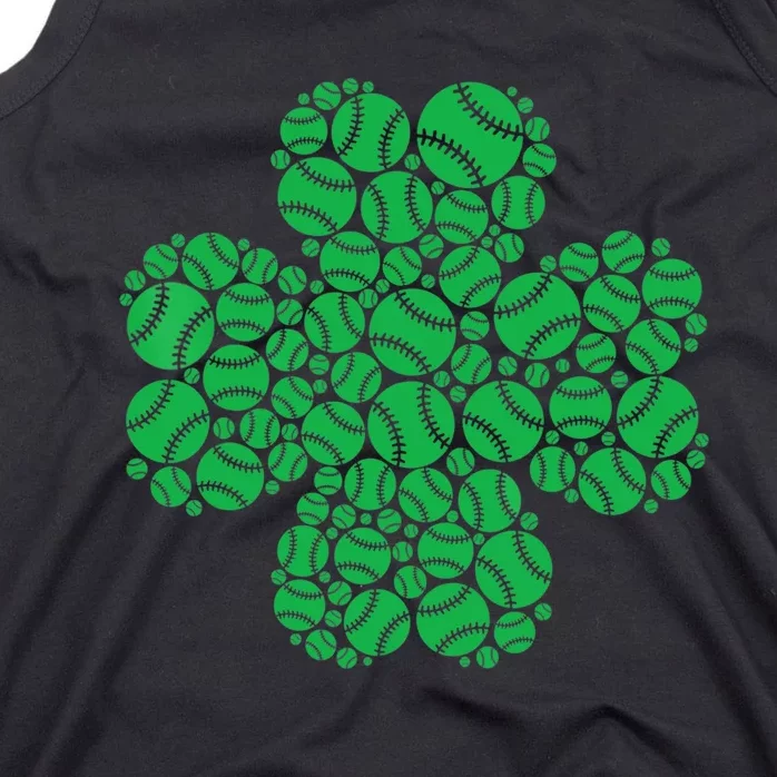 Baseball St Patrick's Day Four Leaf Clover Irish Boy Tank Top