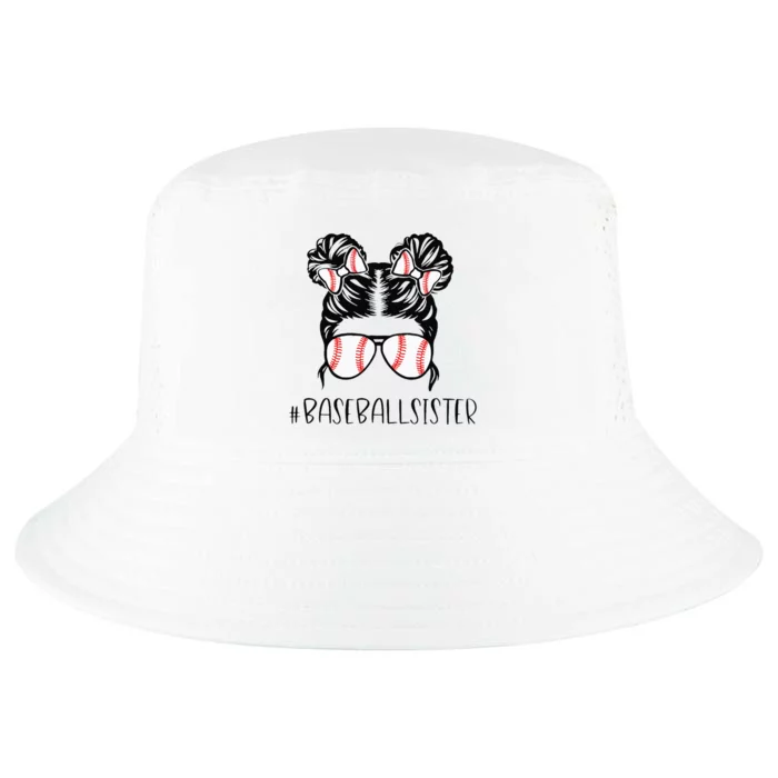 Baseball Sister Proud Sister Messy Bun Baseball Sunglasses Cool Comfort Performance Bucket Hat