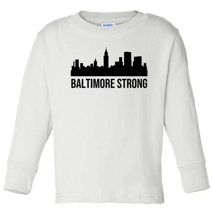 Baltimore Strong Pray For Baltimore Francis Scott Key Toddler Long Sleeve Shirt