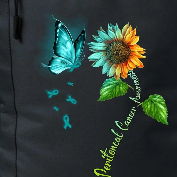 Butterfly Sunflower Peritoneal Cancer Awareness Gift Daily Commute Backpack