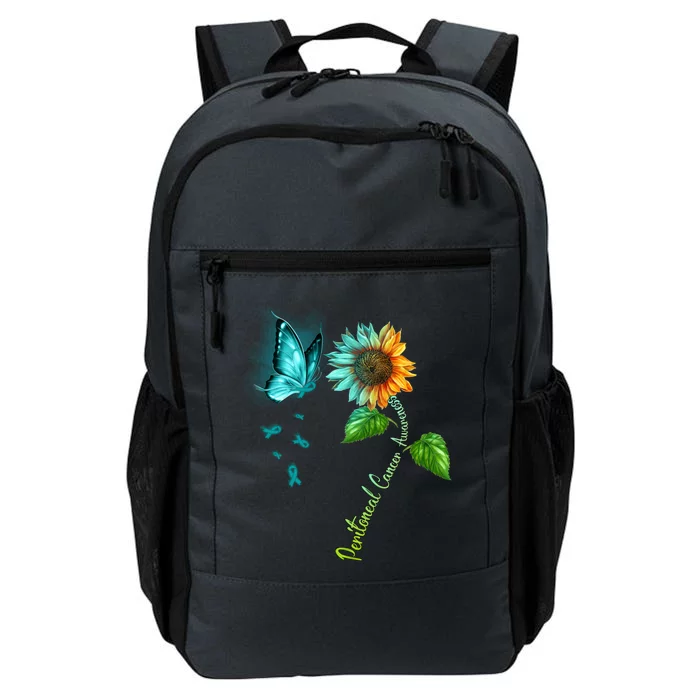 Butterfly Sunflower Peritoneal Cancer Awareness Gift Daily Commute Backpack