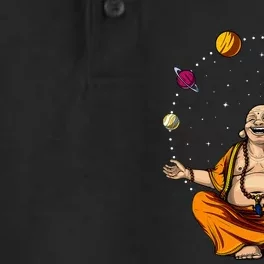 Buddha Space Planets Juggling Zen Yoga Meditation Dry Zone Grid Performance Polo