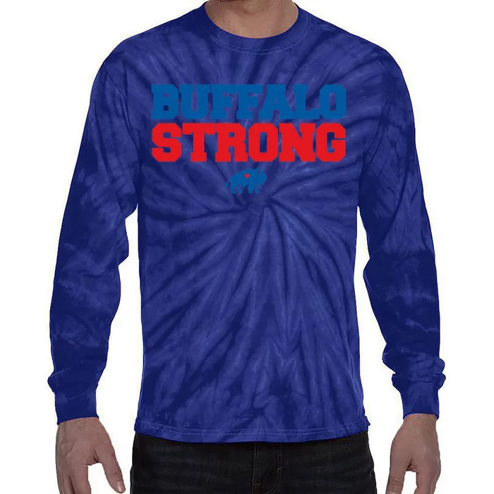 Buffalo Strong Pray For Buffalo Community Strength Tie-Dye Long Sleeve Shirt