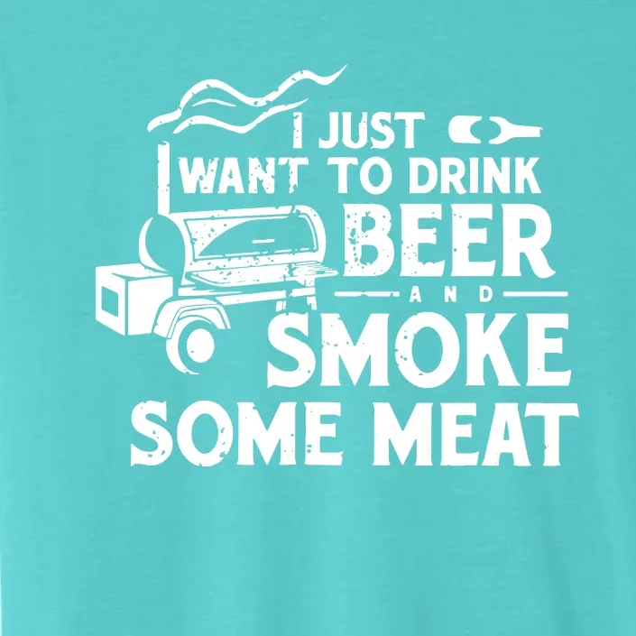 BBQ Smoking Pitmaster Drink Beer Smoke Meat ChromaSoft Performance T-Shirt