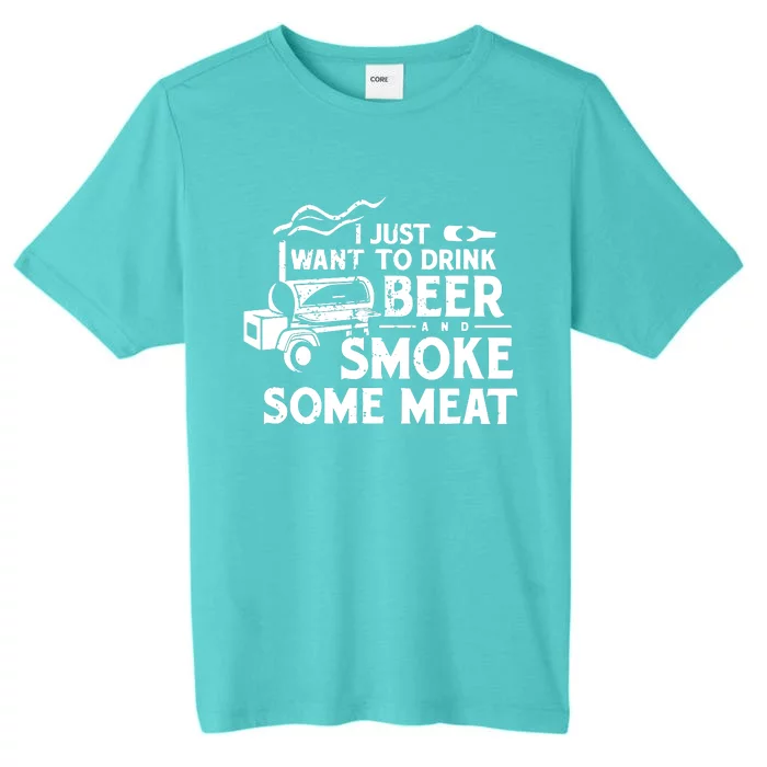 BBQ Smoking Pitmaster Drink Beer Smoke Meat ChromaSoft Performance T-Shirt