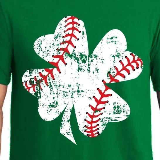 Baseball St Patricks Day, Shamrock, St Patricks Day, Funny St Patricks Day Pajama Set